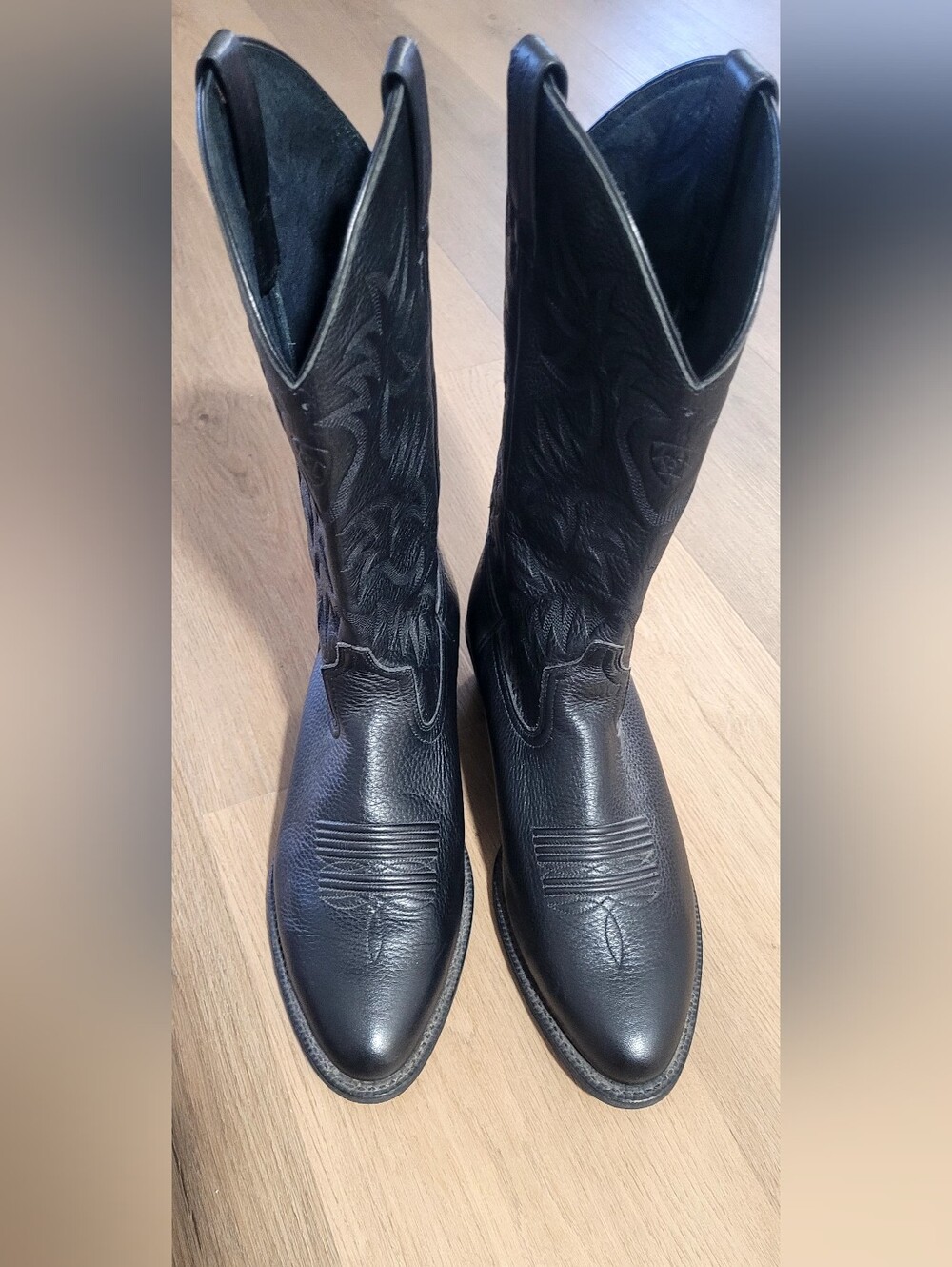 Ariat Men's Heritage R Toe Western Cowboy Boots - Black Leather - Size 11.5 EE